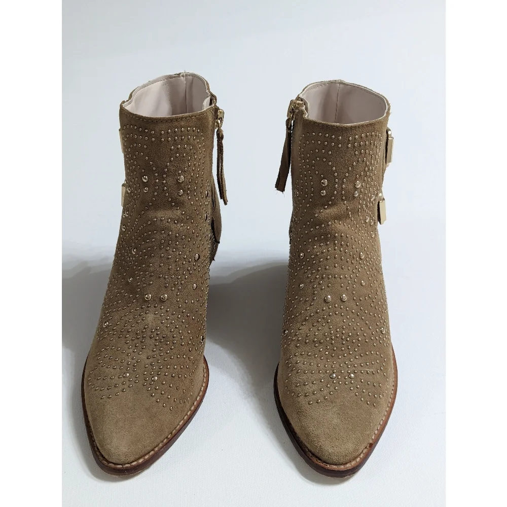 ZARA Suede Studded Ankle Boots With Buckles Women's Size 5 - Picture 16 of 16
